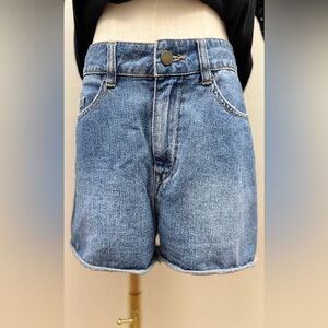 ROXY Denim Shorts Cotton High Rise Size 26 Casual Summer